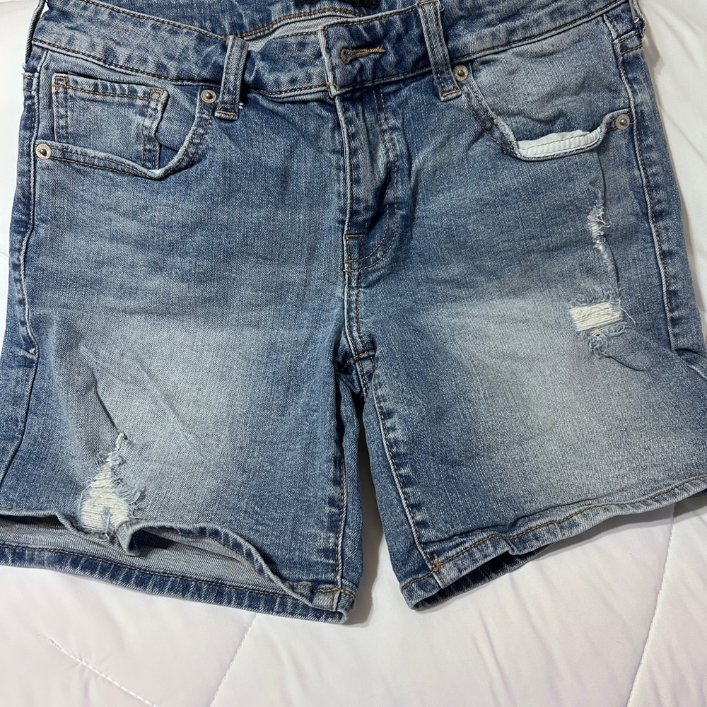 Lucky Brand Light Blue Ripped Jean Shorts